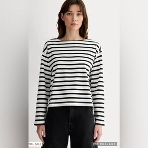 Everlane The Mariner Stripe Boat Neck Boxy Fit Size Xxs